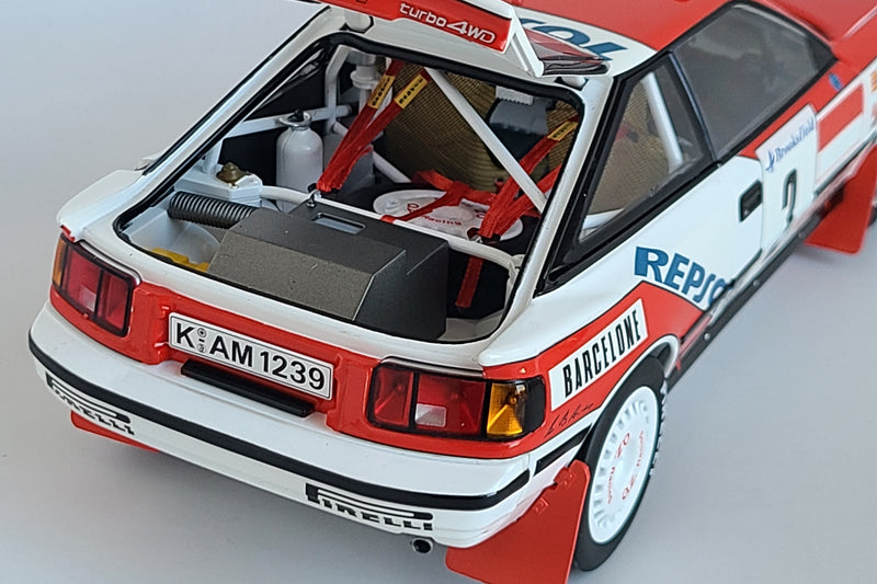 Toyota Celica GT-Four (ST165) 1991 Monte Carlo Rally Winner | 1:18 Scale Diecast Model Car by Kyosho | Hatch Detail