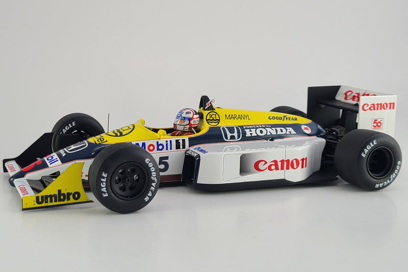 Williams FW11B (1987 British Grand Prix Winner) | 1:18 Scale Model Car by Spark | Front Quarter