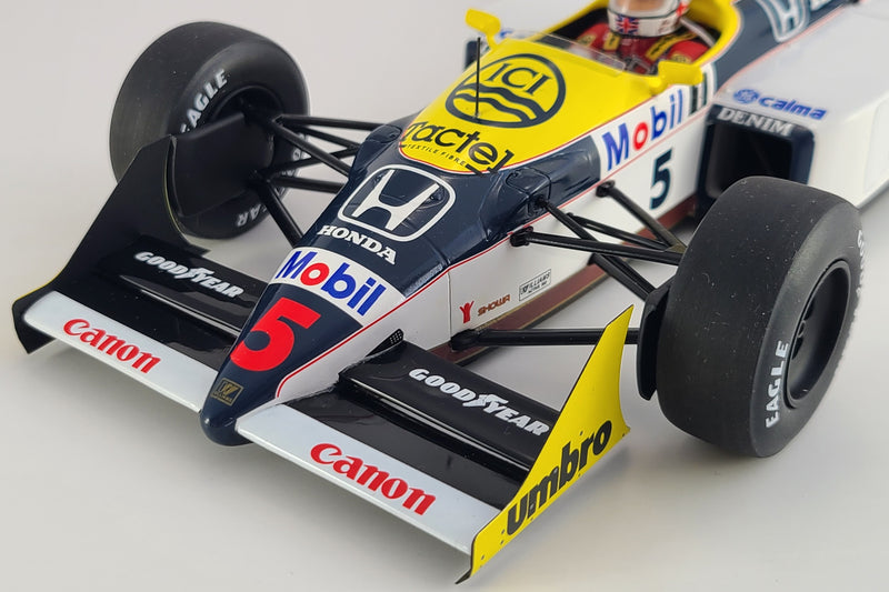 Williams FW11B (1987 British Grand Prix Winner) | 1:18 Scale Model Car by Spark | Front Detail