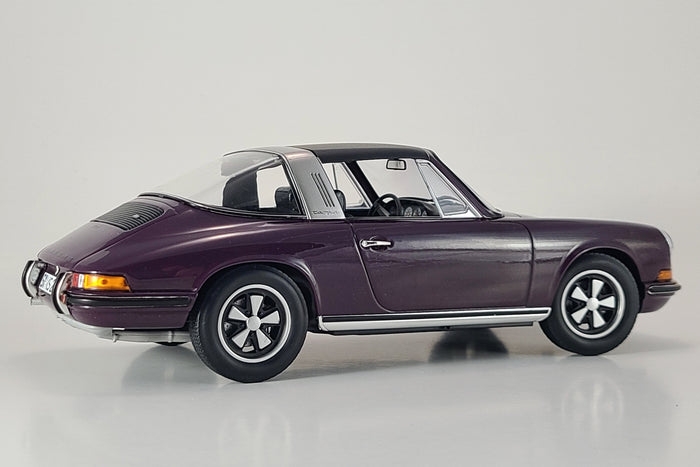 Porsche 911T Targa 2.4 (1972) | 1:18 Scale Diecast Model Car by Norev | Rear Quarter