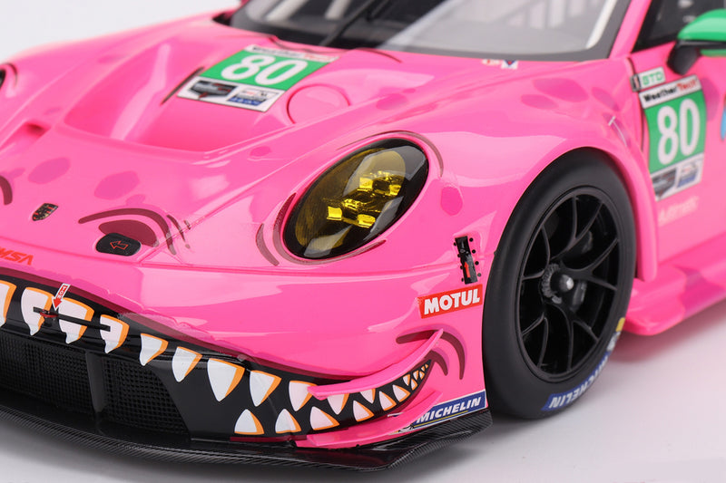 Porsche 911 GT3 R (AO Racing #80 "Roxy" 2023 IMSA VIR) | 1:18 Scale Model Car by TopSpeed | Front Detail