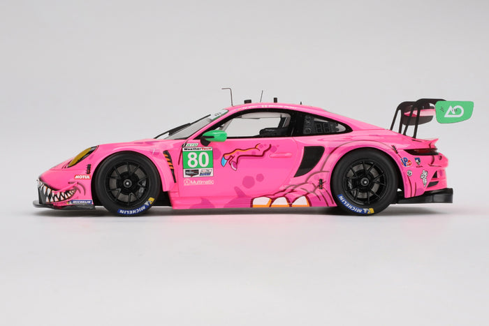 Porsche 911 GT3 R (AO Racing #80 "Roxy" 2023 IMSA VIR) | 1:18 Scale Model Car by TopSpeed | Profile View