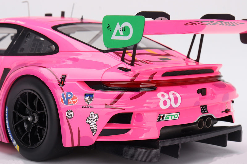Porsche 911 GT3 R (AO Racing #80 "Roxy" 2023 IMSA VIR) | 1:18 Scale Model Car by TopSpeed | Rear Detail