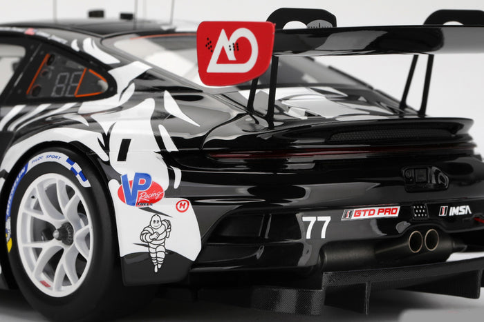 Porsche 911 GT3R (AO Racing #77 2025 Petit Le Mans) | 1:18 Scale Model Car by TopSpeed | Rear Detail