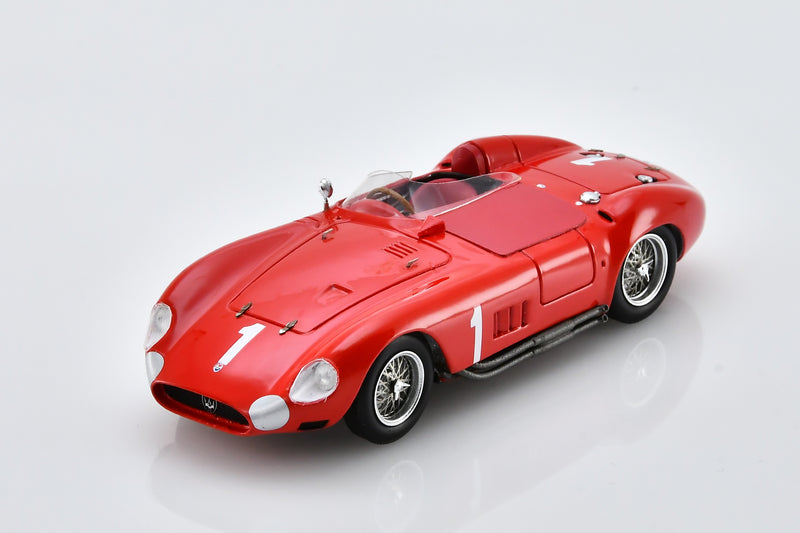 1:43 scale model Maserati 300S (1956 Paris 1000km Winner) by Spark | Front Overhead View