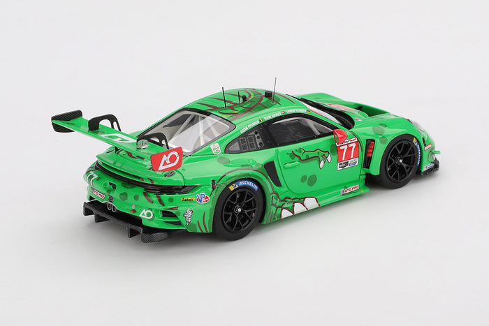 1:43 Scale Porsche 911 GT3 R (AO Racing #77 - 2025 Rolex 24 at Daytona) by TSM | Rear Quarter
