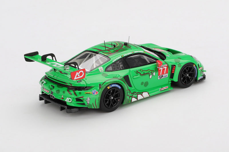 1:43 Scale Porsche 911 GT3 R (AO Racing #77 - 2025 Rolex 24 at Daytona) by TSM | Rear Quarter