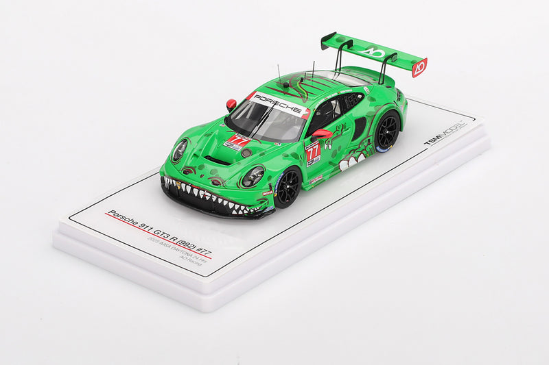 1:43 Scale Porsche 911 GT3 R (AO Racing #77 - 2025 Rolex 24 at Daytona) by TSM | Mounted on Display Base