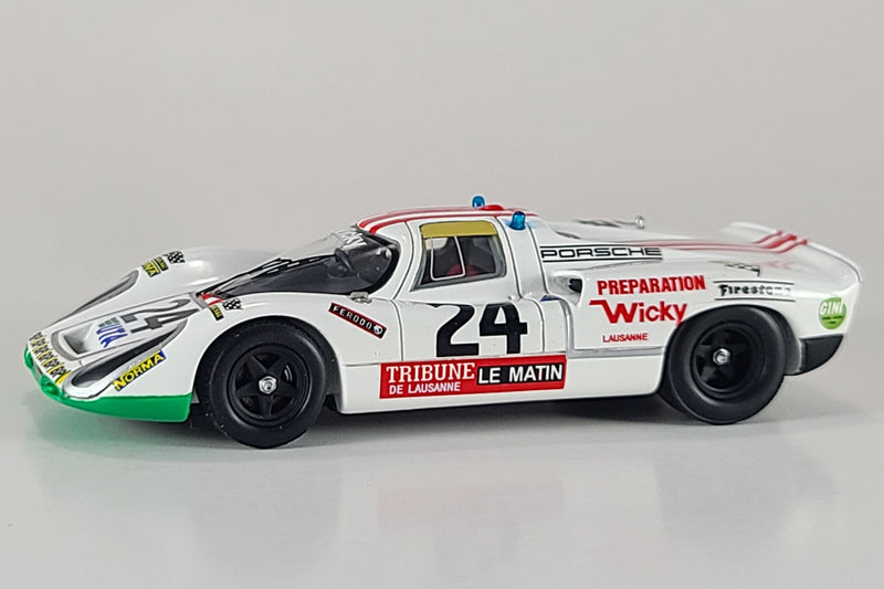 Porsche 907 (18th Place, 1972 Le Mans) | 1:43 Scale Model Car by Spark | Front Quarter