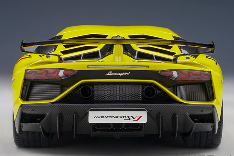 1:18 Scale Lamborghini Aventador SVJ by AUTOart | Rear View