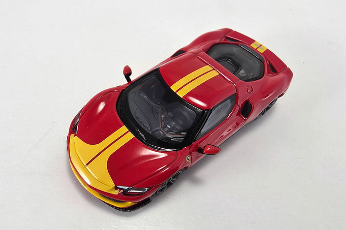 1:64 scale diecast Ferrari 296 GTB by BBR | Overhead view