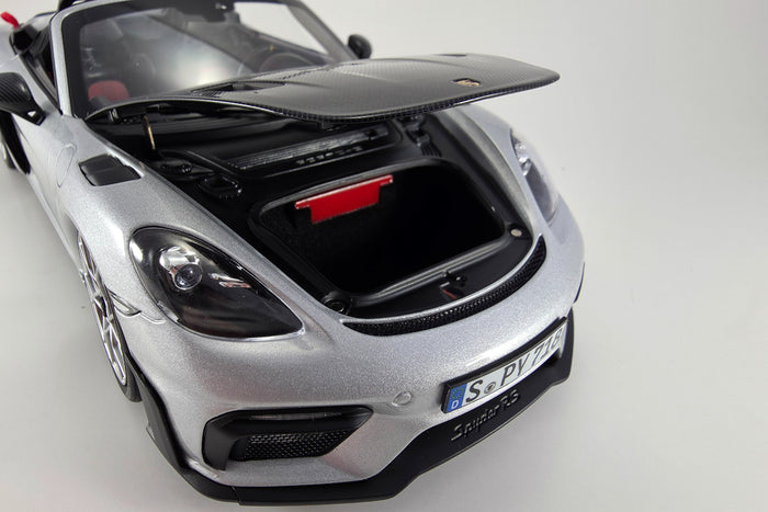 Porsche 718 Spyder RS (2023) | 1:18 Scale Diecast Model Car by Norev | Frunk Detail
