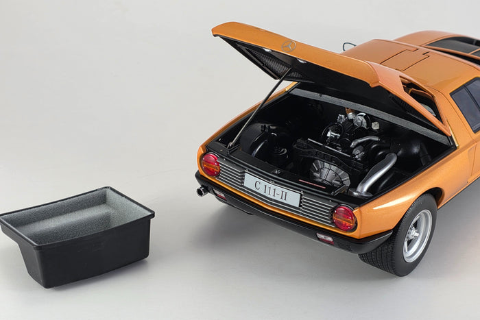Mercedes-Benz C111/II | 1:18 Scale Diecast Model Car by Norev | Removable Luggage Tray