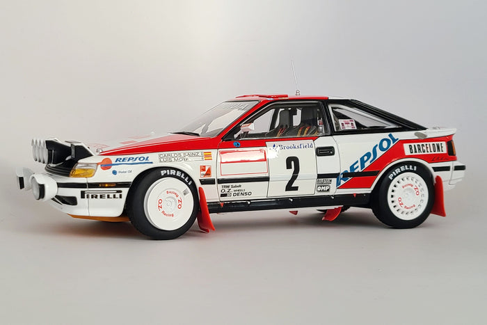 Toyota Celica GT-Four (ST165) 1991 Monte Carlo Rally Winner | 1:18 Scale Diecast Model Car by Kyosho | Front Quarter