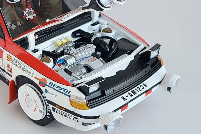 Toyota Celica GT-Four (ST165) 1991 Monte Carlo Rally Winner | 1:18 Scale Diecast Model Car by Kyosho | Engine Detail