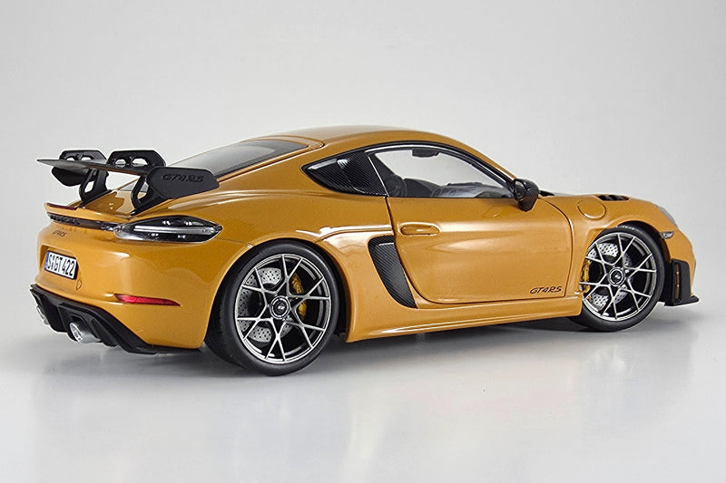 Porsche Cayman GT4 RS (2023) | 1:18 Scale Diecast Model Car by Norev | Rear Quarter