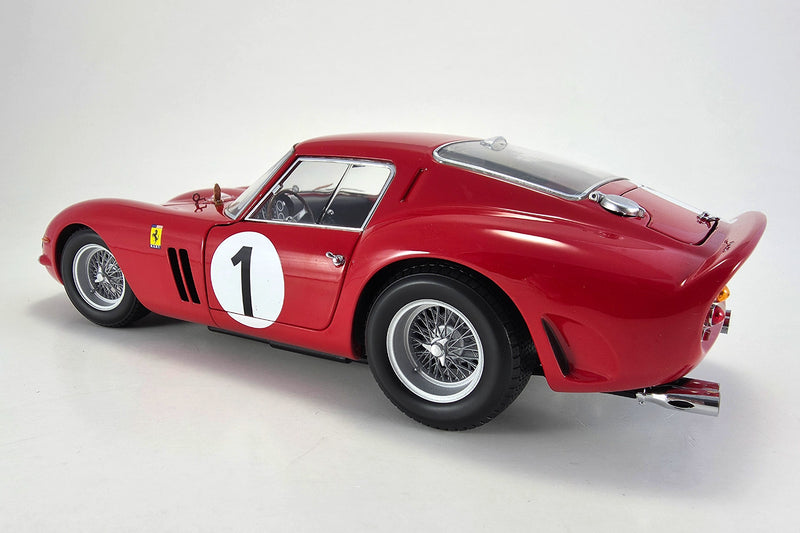 1:18 scale diecast Ferrari 250 GTO (1962 1000km Paris Winner) by Kyosho | Left Rear Quarter