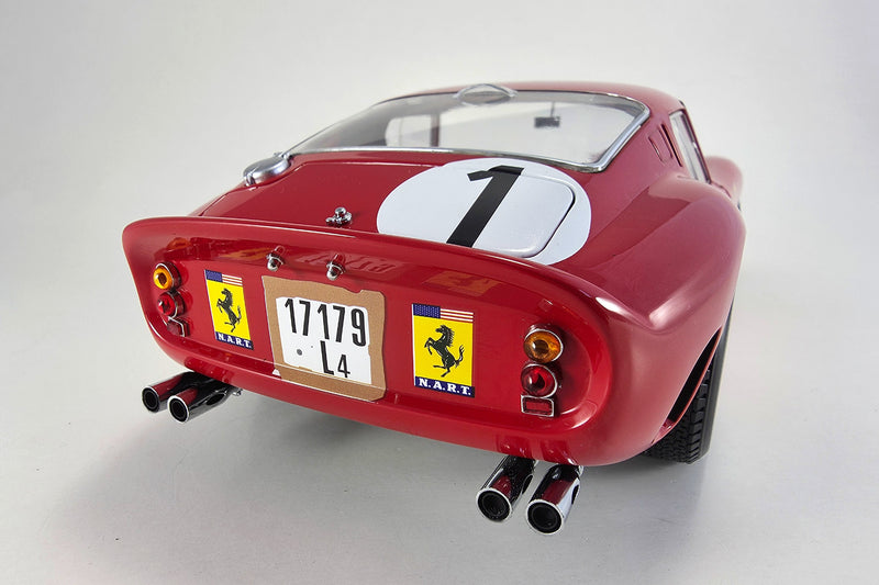 1:18 scale diecast Ferrari 250 GTO (1962 1000km Paris Winner) by Kyosho | Rear Detail