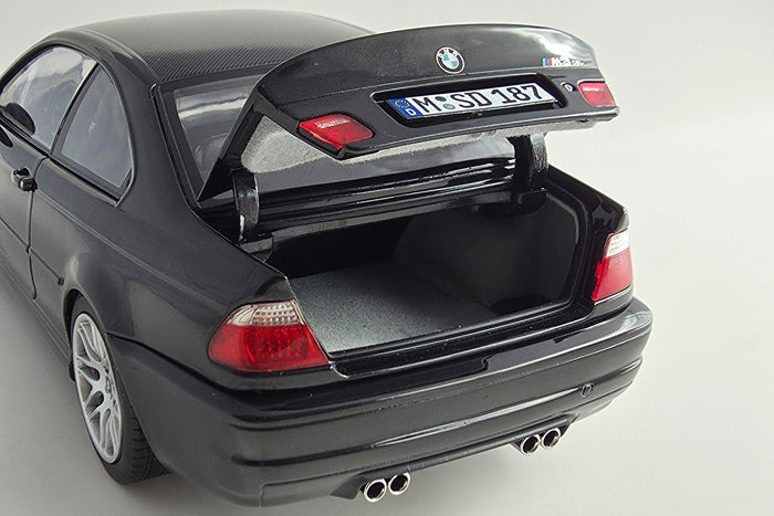 BMW M3 CSL (E46) | 1:18 Scale Diecast Model Car by Norev | Trunk Detail