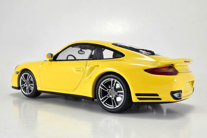1:43 scale diecast Porsche 911 Turbo (997) by Maxichamps | Left Rear Quarter