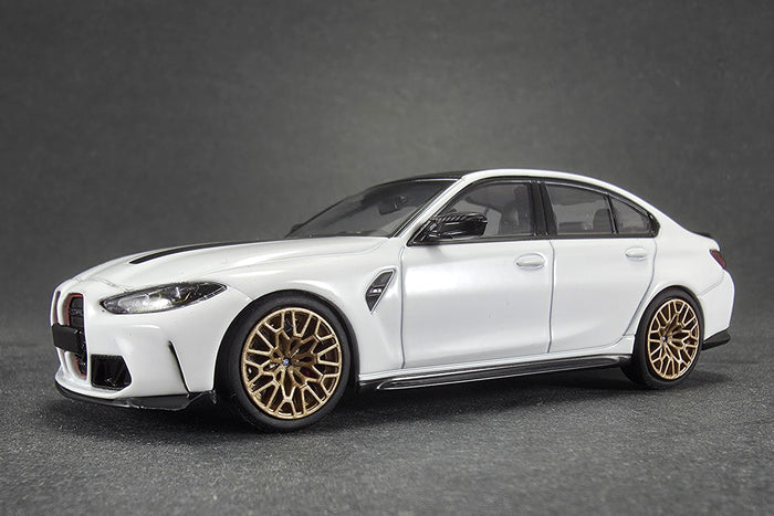 1:43 scale diecast BMW M3 CS (G80) by Minichamps | Front Left Quarter