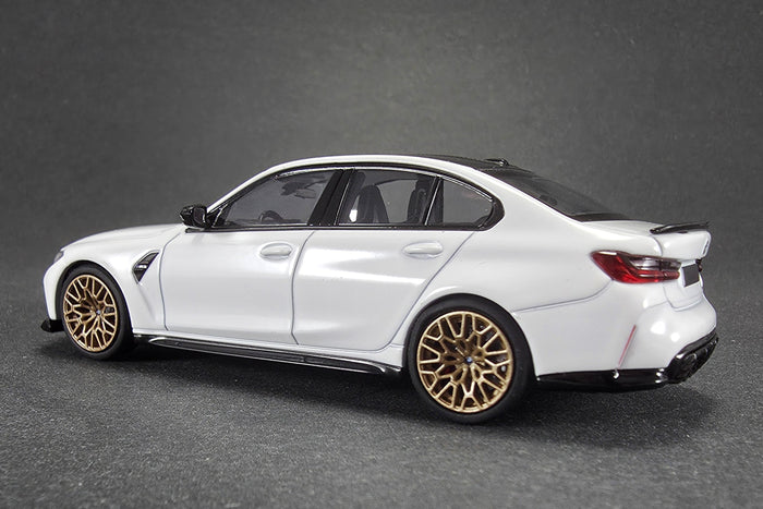 1:43 scale diecast BMW M3 CS (G80) by Minichamps | Left Rear Quarter