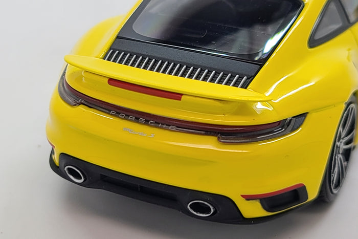 Porsche 911 Turbo S (992) | 1:43 Scale Diecast Model Car by Minichamps | Rear Detail