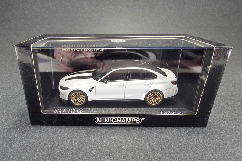 1:43 scale diecast BMW M3 CS (G80) by Minichamps | Original packaging
