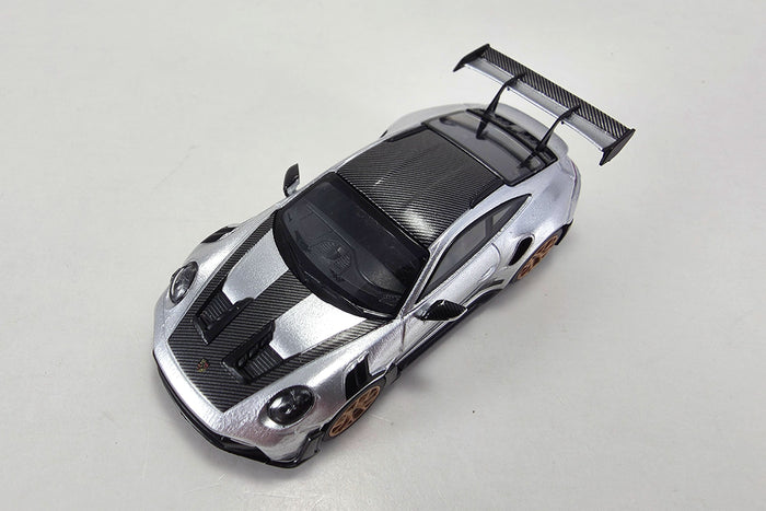 1:64 scale diecast Porsche 911 GT3 RS (992) by Minichamps | Overhead View