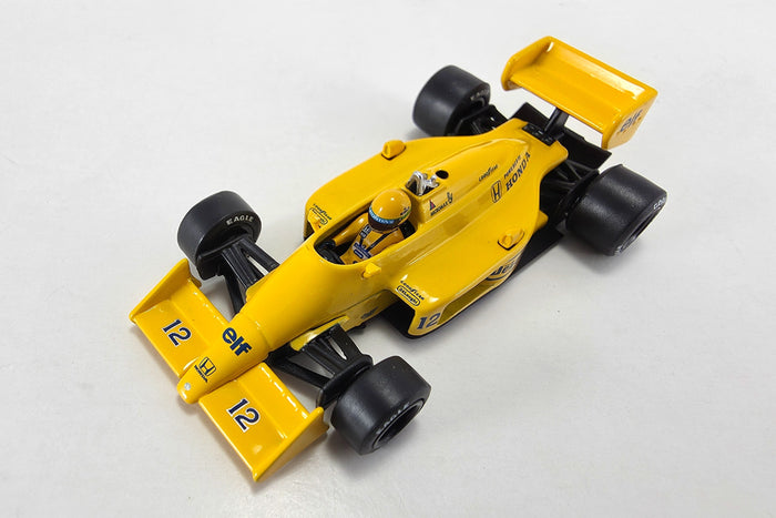 1:64 scale diecast Lotus 99T Honda (1987 Monaco Grand Prix Winner) by Mini GT | Overhead view