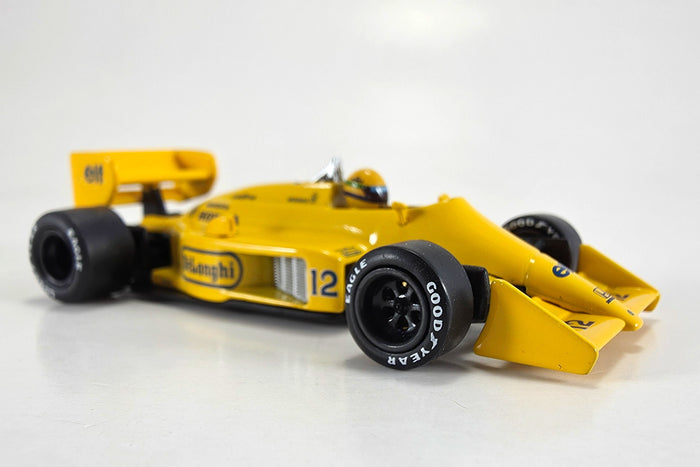 1:64 scale diecast Lotus 99T Honda (1987 Monaco Grand Prix Winner) by Mini GT | Right Front Quarter