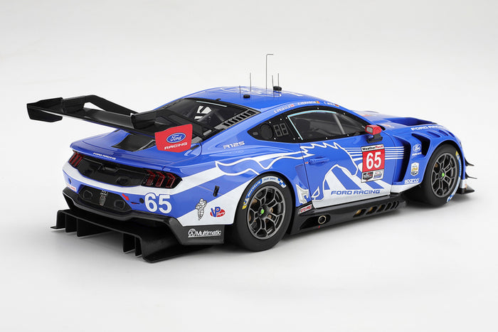 1:18 scale model Ford Mustang GT3 (2026 Daytona 24 Hours #65) by TopSpeed | Rear Quarter View
