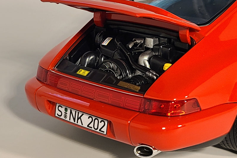 Porsche 911 Carrera 2 (964) | 1:18 Scale Diecast Model Car by Norev | Engine Detail