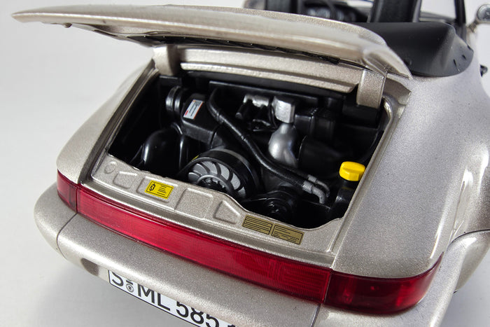 1:18 Scale Model Porsche 911 Turbo-Look Cabriolet (964) by Norev | Engine Detail