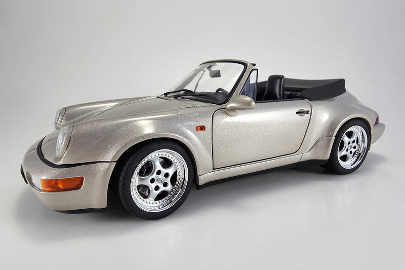 1:18 Scale Model Porsche 911 Turbo-Look Cabriolet (964) by Norev | Front Quarter