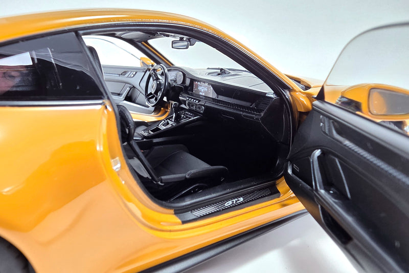 Porsche 911 GT3 (992) | 1:18 Scale Diecast Model Car by Norev | Bahama Yellow Interior