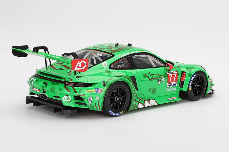 Porsche 911 GT3 R (AO Racing "Rexy" 2024 Daytona 24) | 1:18 Scale Model Car by TSM | Rear Quarter