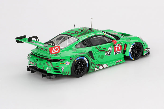 1:43 Scale Model Porsche 911 GT3 R (AO Racing #77 - 2025 Sebring 12 Hours) by TSM | Rear Quarter
