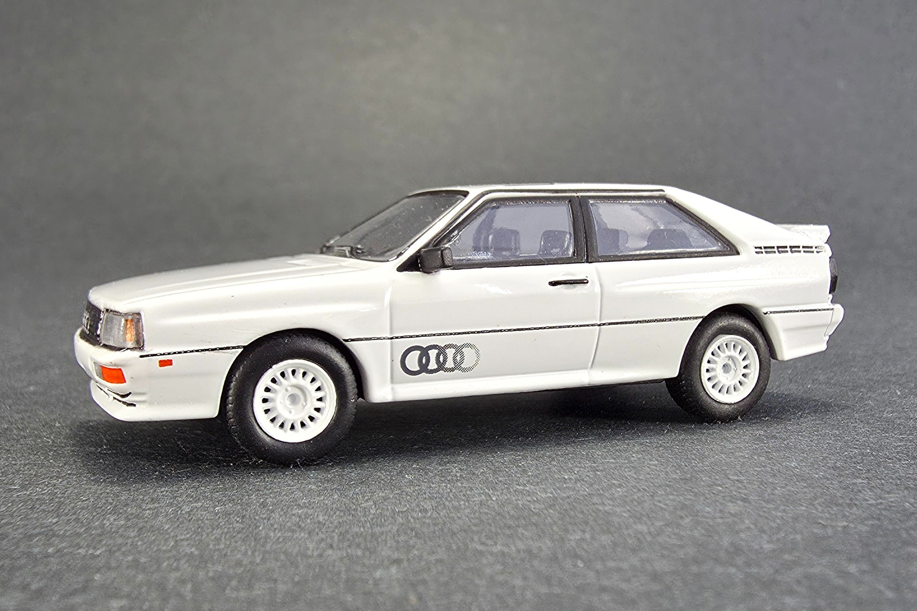 1:64 Scale Model Audi Quattro Turbo Coupe by Schuco | Front Quarter