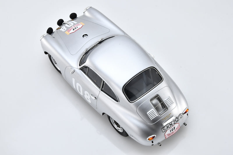 1:18 scale Porsche 356B T5 1600GS Carrera GT (1960 Tour de Corse Winner) by Spark | Overhead view