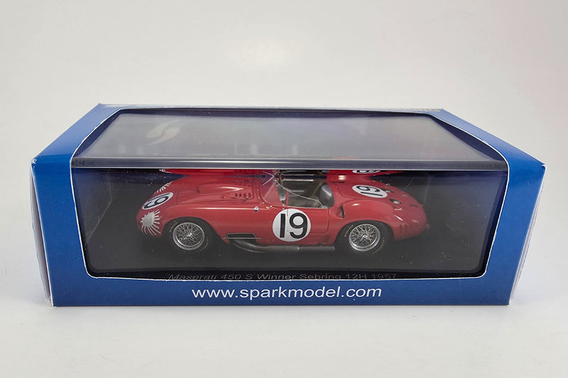 1:43 Scale Maserati 450S (1957 Sebring 12 Hours Winner) by Spark | Original Packaging