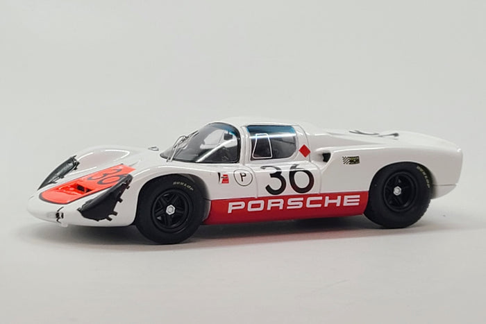 Porsche 910 (1967 Sebring 12 Hours) | 1:43 Scale Model Car by Spark | #36 - Front Quarter