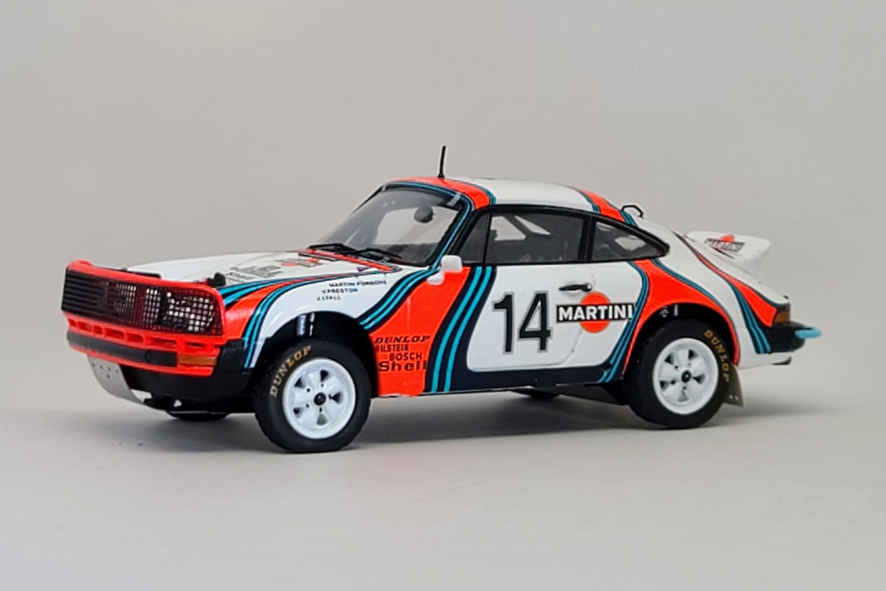 Porsche 911SC 3.0 (1978 Safari Rally) | 1:43 Scale Model Car by Spark | Front Quarter