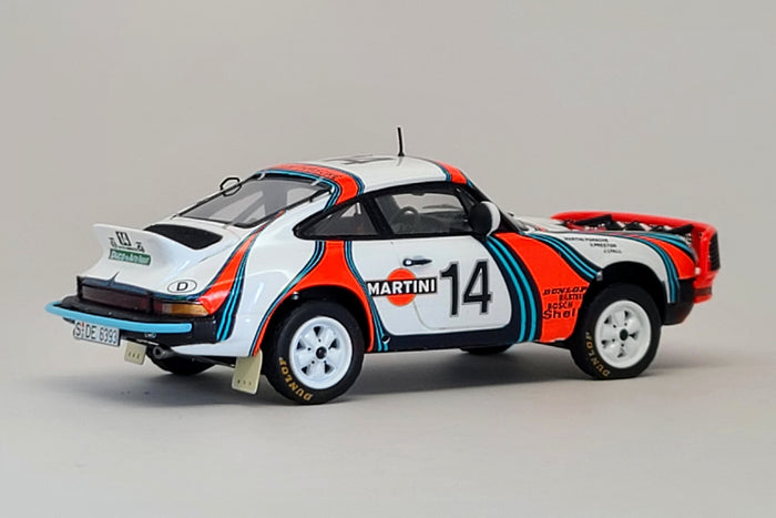Porsche 911SC 3.0 (1978 Safari Rally) | 1:43 Scale Model Car by Spark | Rear Quarter