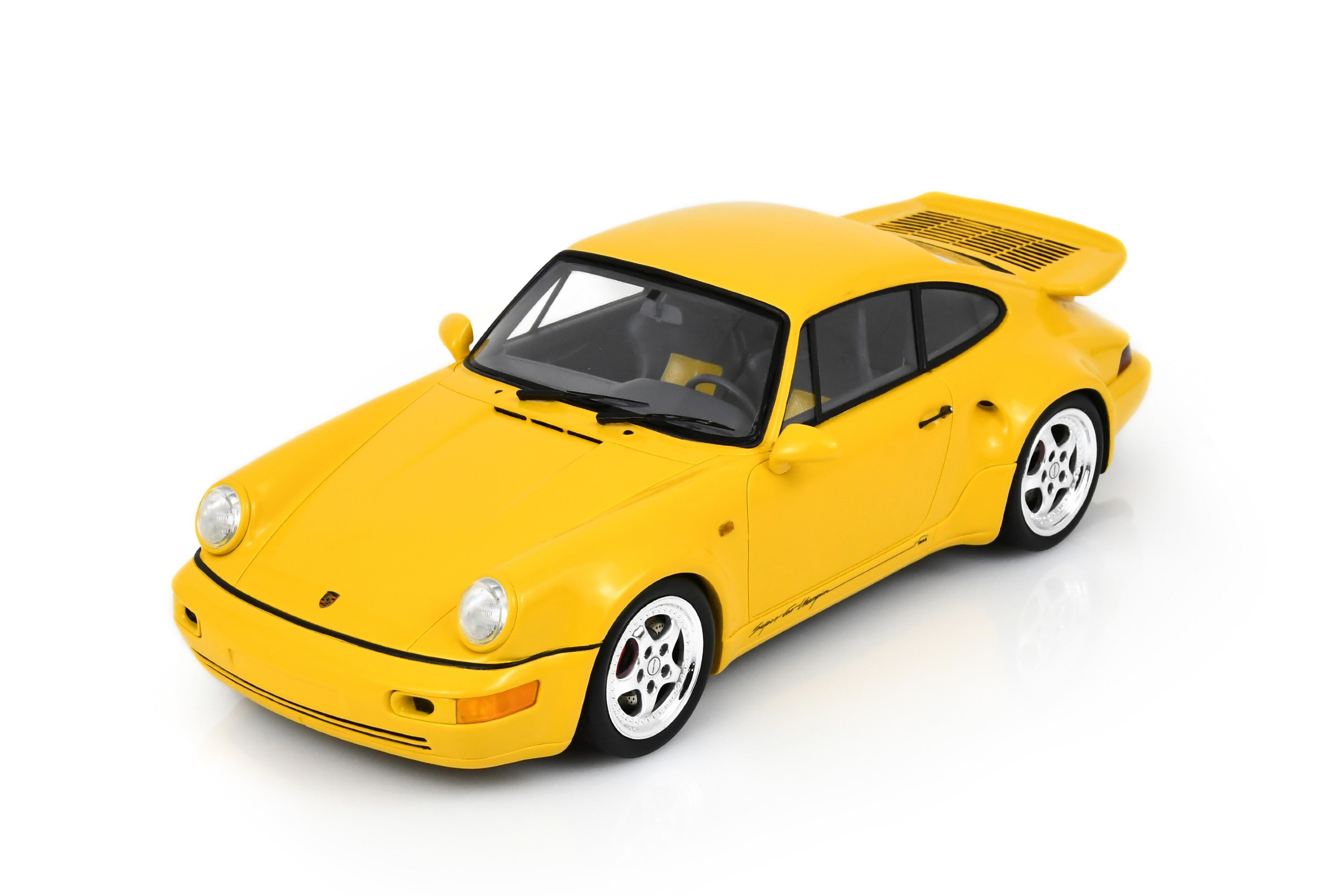 1:43 scale model Porsche 964 Turbo S Lightweight by Spark | Front Quarter Detail