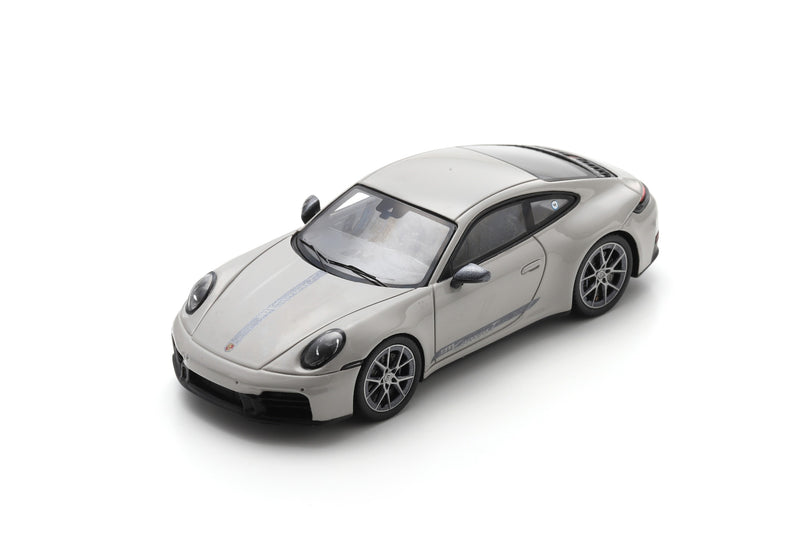 1:43 scale model Porsche 911 Carrera T (992.2) by Spark | Crayon | Front Overhead View