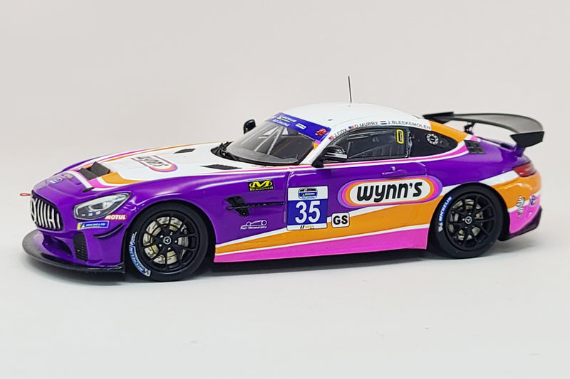 Mercedes-AMG GT4 (Team Riley Motorsports 2019 Watkins Glen Winner) | 1:43 Scale Model Car by Spark | Front Quarter