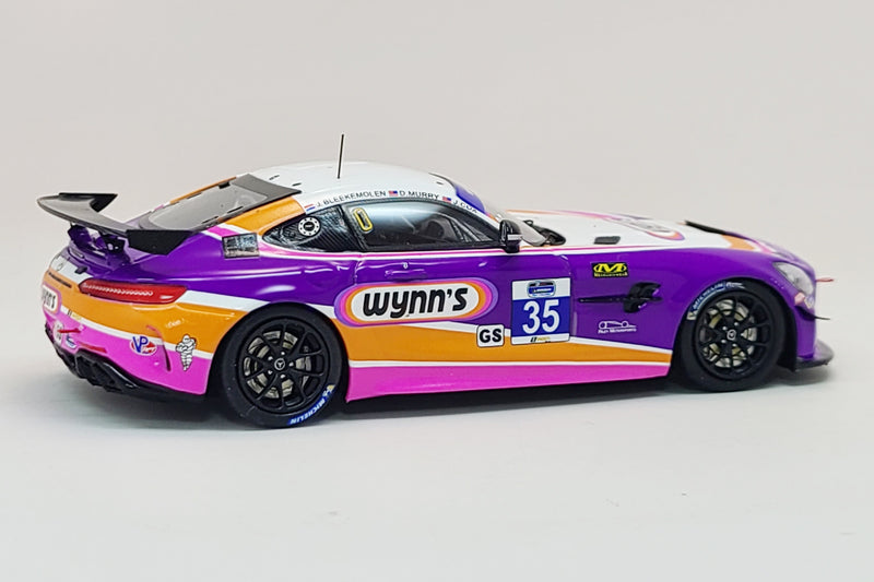 Mercedes-AMG GT4 (Team Riley Motorsports 2019 Watkins Glen Winner) | 1:43 Scale Model Car by Spark | Rear Quarter