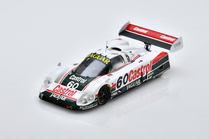 1:43 scale model Jaguar XJR-9 (1988 Daytona 24 Hours Winner) by Spark | Front Overhead View