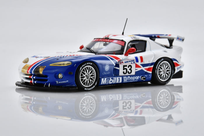 1:43 scale model Dodge (Chrysler) Viper GTS-R (GT2 Class Winner, Le Mans 1998) by Spark | Front Quarter View